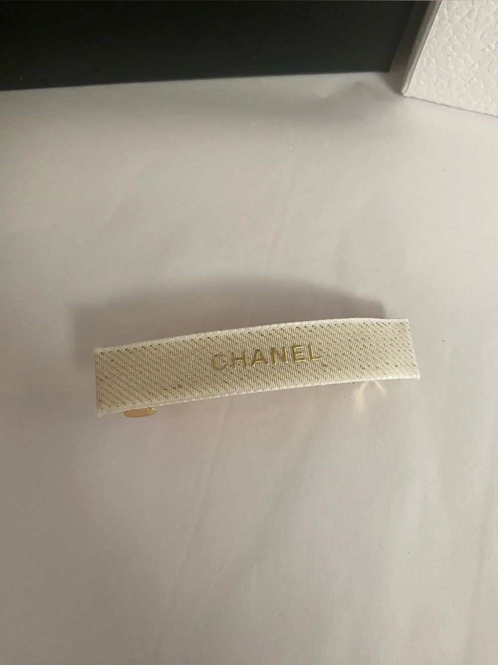 Chanel Ribbon Ivory French Barrette